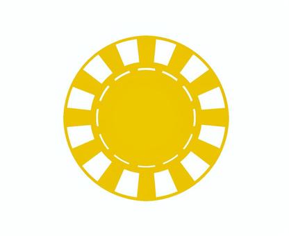 カジノチップ　黄色 カジノチップ,ギャンブル,カラフル,ポーカーチップ,おもちゃ,ゲーム,カジノグッズ,ボードゲーム,テーブルゲーム,カジノクラブのイラスト素材