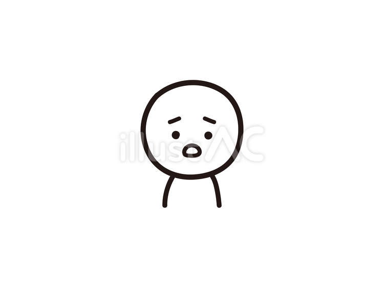 落ち込む棒人間のイラスト 落ち込む,ショック,悲しいのイラスト素材