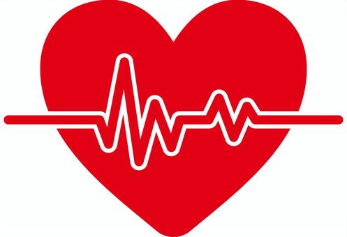 ハート心拍c ハート,心電図,鼓動,心音,健康診断,健康状態,検査,心拍数,心拍,人間ドッグのイラスト素材