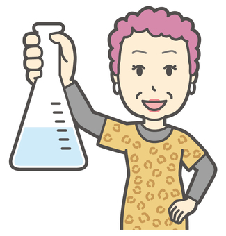  大阪のおばちゃん-217-バスト 実験,おばちゃん,大阪,ヒョウ柄,おばはん,中年,女性,関西,派手,おばさんのイラスト素材