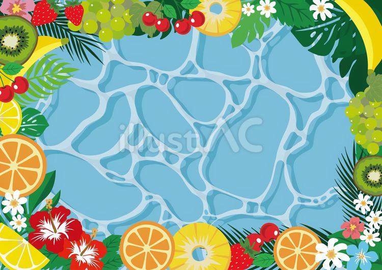夏の背景-24（A4横） 夏,背景,海のイラスト素材