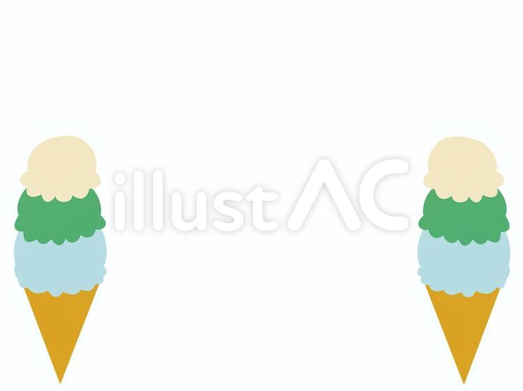 アイスクリーム　フレーム アイスクリーム,アイス,クリームのイラスト素材