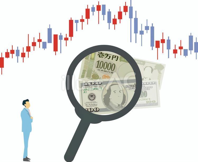 株価チャート　株式相場チェック 株価,株式,投資のイラスト素材