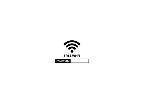 Wi-Fiの背景２_pass入 wiーfi,password,アイコン,ピクトグラム,シンプル,背景のイラスト素材