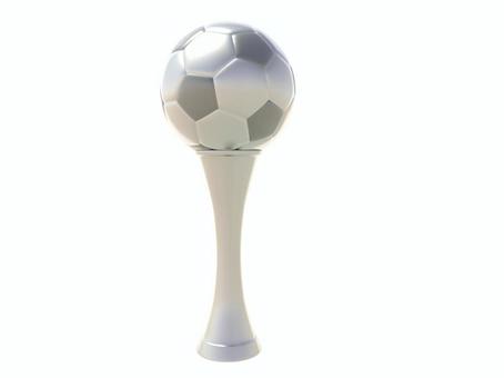 サッカーボールの銀のトロフィー フットボール,アイコン,ボール,球技,サッカー,スポーツ,勝利,大会,戦利品,トロフィーのイラスト素材