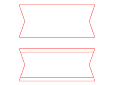 ピンクのリボン見出しフレームセット