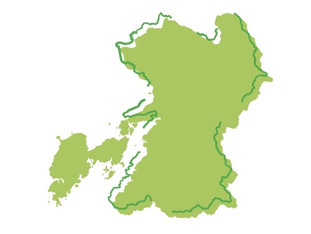 熊本県 熊本県,熊本,九州地方,九州,都道府県,地図,日本,日本地図,地理のイラスト素材