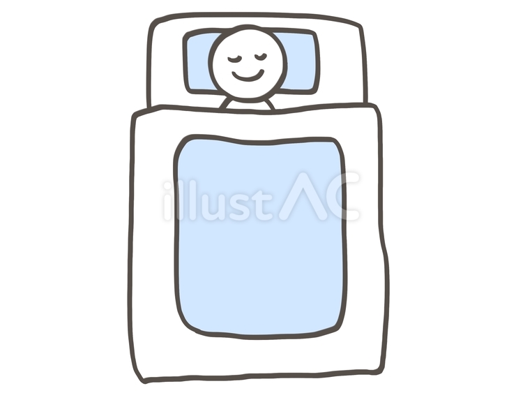 棒人間　仰向けで眠る 棒人間,人,寝るのイラスト素材