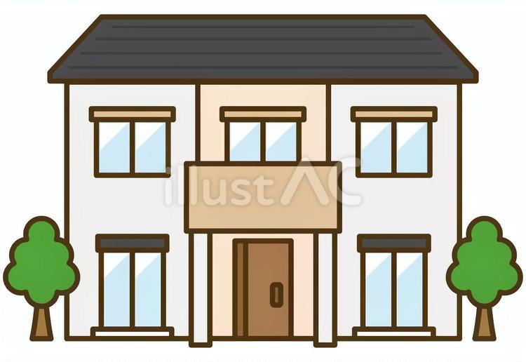 シンプルで高級感のある家＿住宅＿建物 家,住宅,住居のイラスト素材