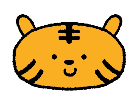 かわいい表情のとら とら,寅,干支,十二支,動物,年賀状,正月,新年,元旦,年賀のイラスト素材