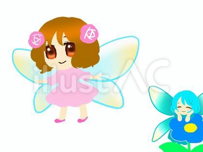 羽の生えた妖精のイラスト
