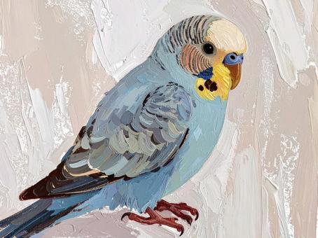 手書き風のインコのイラスト