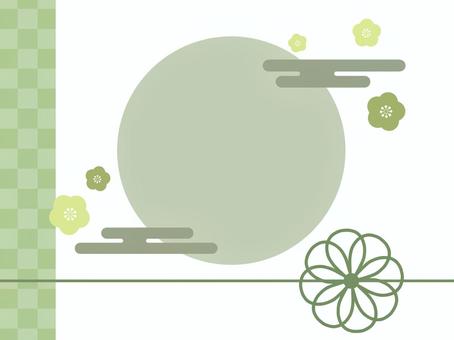 綠色日式花, 花, 日本风格, 和柄, JPG 和 PNG