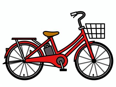 電動自転車 電動自転車,電動アシスト,電気自転車,バッテリー,シティサイクル,乗り物,家電,軽車両,荷台,かごのイラスト素材