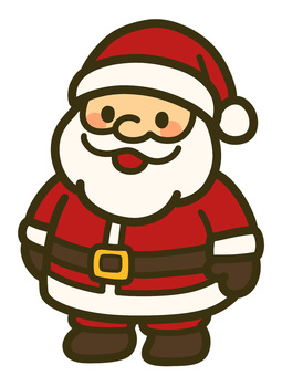 クリスマス　ひげサンタクロース　笑顔 サンタクロース,サンタ,ひげ,笑顔,クリスマス,１２月,冬,クリスマスイラスト,イベント,手書きのイラスト素材