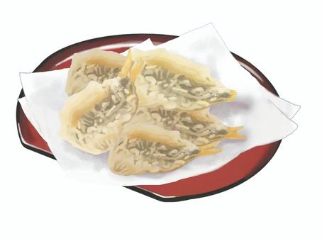 キスの天ぷら(2) 天ぷら,キス,魚,日本食,日本料理,家庭料理,料理,調理,食べ物,食事のイラスト素材