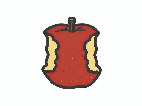 かじったりんご13 りんご,果物,かじった,秋,アイコン,マーク,シンプルのイラスト素材