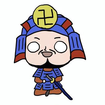 ゆるい上杉景勝さん 上杉景勝,戦国時代,時代,江戸時代,戦国武将,武将,イラスト,手書き,歴史,日本史のイラスト素材