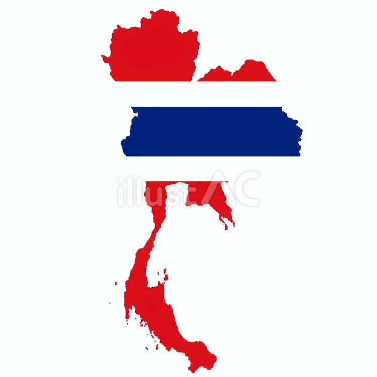 タイの地図の形4 タイ,地図,アジアのイラスト素材