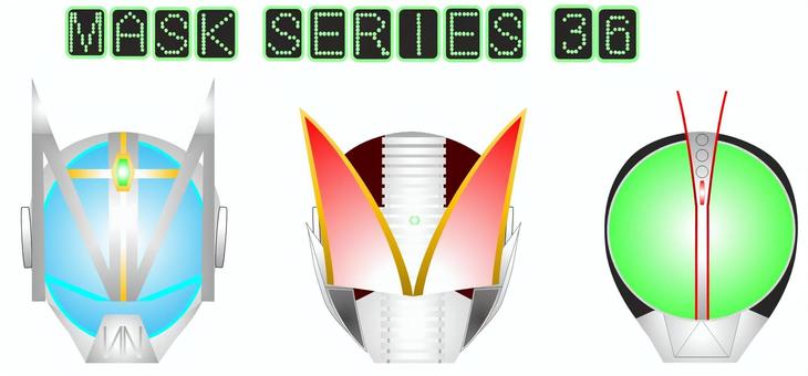 マスク シリーズ36 お面,かぶりもの,仮面,夏,祭り,夜店,マスク,秋,キャラクター,ワンポイントのイラスト素材