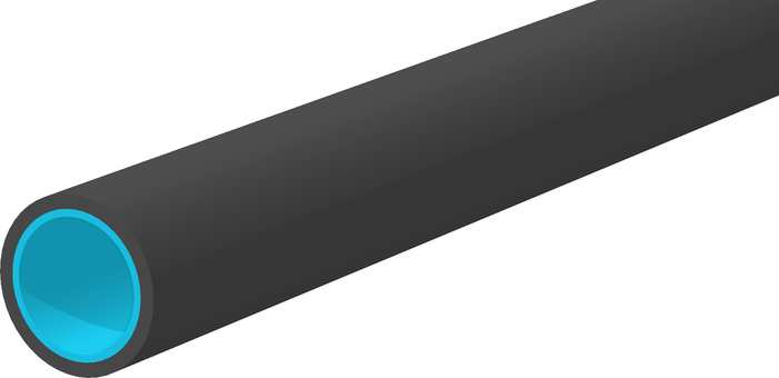 ポリエチレン二層管 配管,パイプ,ポリエチレン,ポリエチレン二層管,プラスチック,円筒形,黒色,3dcg,立体,デフォルメのイラスト素材