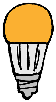 LED電球（オン） ledライト,led,電球,照明,照明器具,灯り,電気製品,電化製品,家電,生活のイラスト素材