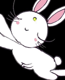 Illustration, rabbit, tiny, a smile, 