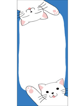 メッセージカード㉔ メッセージカード㉔ ネコ,猫,ねこのイラスト素材