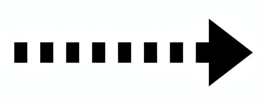 点線矢印_黒 矢印,点線,破線,右,黒,方向,向き,目印,ポインター,シンプルのイラスト素材