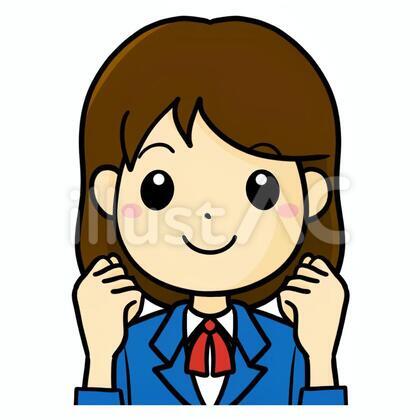 女子学生 ガッツポーズ