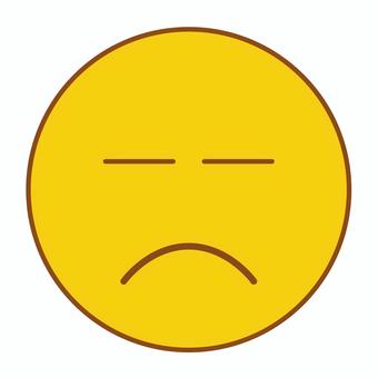 絵文字ちゃん15 絵文字,顔,表情,黄色,ニコちゃん,人,人物,感情,気分,正面のイラスト素材