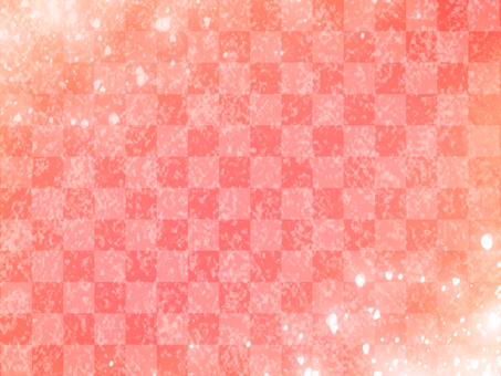 赤系（朱色）の市松模様きらめき背景 赤,朱色,市松,模様,和柄,和風,光,きらめき,輝き,和紙風のイラスト素材