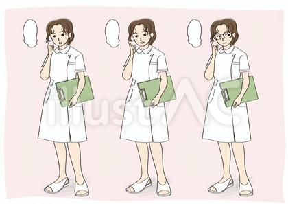 白衣を着た若い女性_⑤