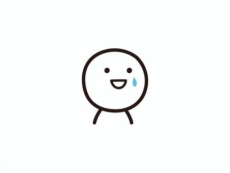 上を向いて涙を流す棒人間のイラスト 泣く,涙,情緒不安定,悲しい,辛い,ネガティブ,人,人物,棒人間,イラストのイラスト素材