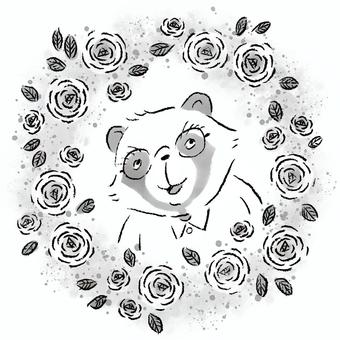 Illustration, rose, a garden, garden, 