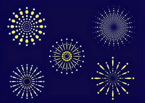 花火　型01A 花火,夏,夜空,祭り,風流のイラスト素材