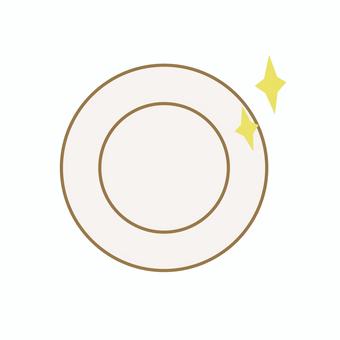 ピカピカのお皿のイラスト 皿,お皿,食器,洗い物,皿洗い,キッチン,家事,料理,清潔,掃除のイラスト素材