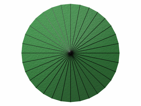 七五三の和傘緑・背景透過 傘,和柄,七五三,和紙,柄,秋,イラスト,アイコン,唐傘,から傘のイラスト素材