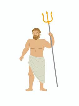 ポセイドン ギリシャ神話 ポセイドン ギリシャ神話 ポセイドン,ギリシャ神話,ローマ神話,poseidon,神様,イラストのイラスト素材