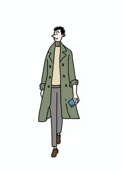 歩く男性