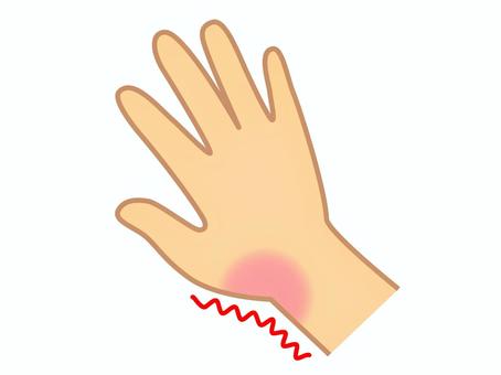手首の痛み 怪我,けが,手首,痛い,手,痛み,更年期,更年期症状,不調,しびれのイラスト素材