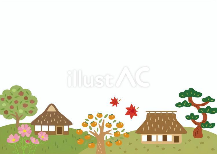 背景　秋の風景 秋,背景,紅葉のイラスト素材