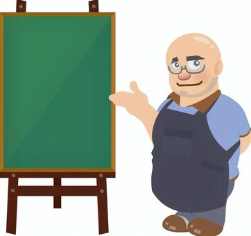 Easel and apron men frame, , JPG, PNG and EPS