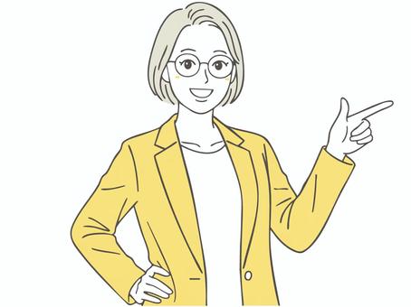 指差しをする女性8 指さし,女の人,可愛い,オススメ,案内,紹介,20代,30代,教える,女性のイラスト素材