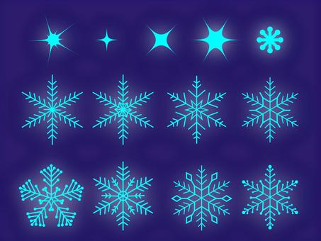 クリスマス　雪の結晶