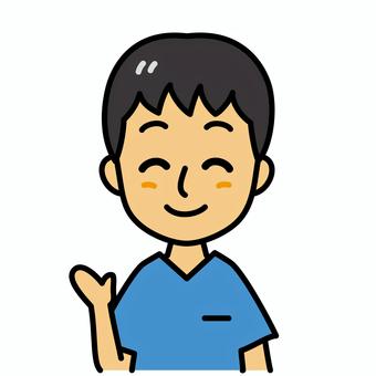 男性医療スタッフ　 男性,医者,医療,笑顔,医師,スタッフ,先生,看護師,介護士,歯科医のイラスト素材