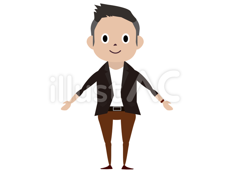 ジャケットを着た会社役員 男性,仕事,ビジネスのイラスト素材