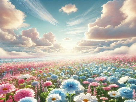 どこまでも広がるお花畑