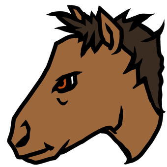 左横顔の茶色の馬A 馬,horse,ウマ,競馬,競走馬,ダービー,名馬,四足歩行,尻尾,お馬さんのイラスト素材