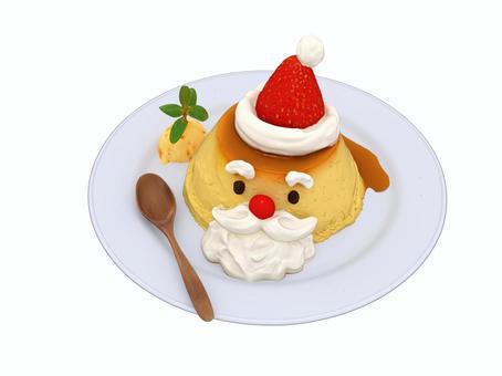 冬のイチゴのクリスマスケーキのプリン 冬のイチゴのクリスマスケーキのプリン プリン,イチゴ,クリスマス,スィーツ,甘味,スプーン,皿,食品のイラスト素材
